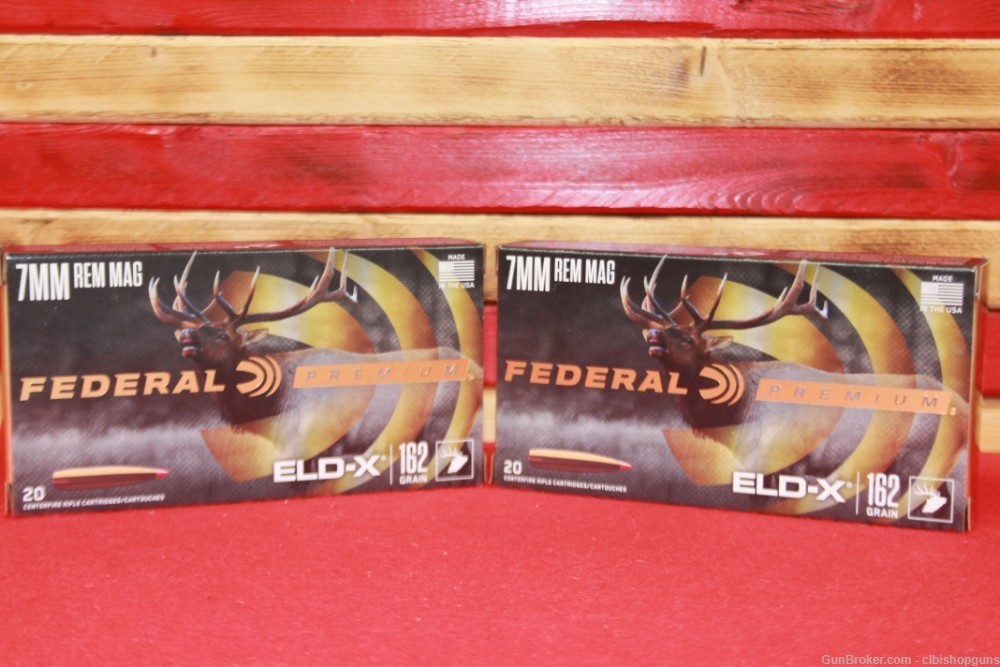 Federal 7MM Rem Mag ELD-X 162 grain 2 BOXES 40 RNDS ammo-img-0