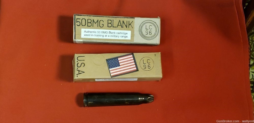 50 CAL Blank Cartridge Western Cartridge Co 1996 Vintage BMG Army Training-img-0