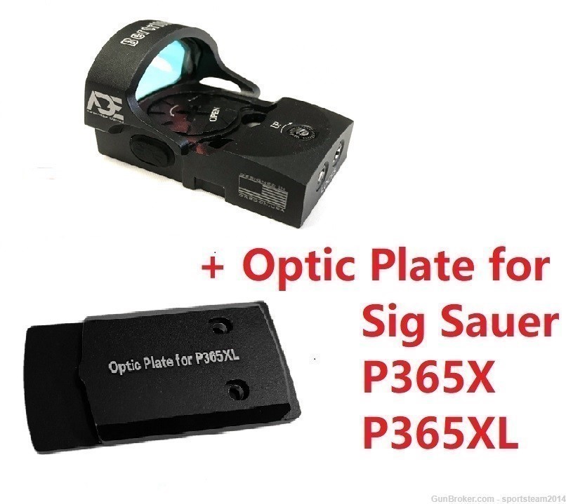ADE RD3-013 Red Dot Sight + Optic Mounting Plate for Sig Sauer P365XL/P365X-img-0
