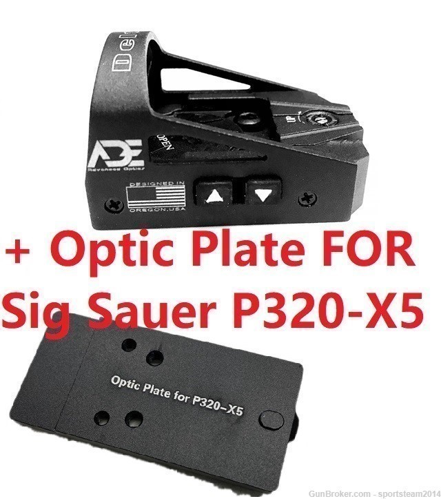 ADE RD3-012 Red Dot Sight+Optic Mounting Plate for Sig Sauer P320-X5 Pistol-img-0