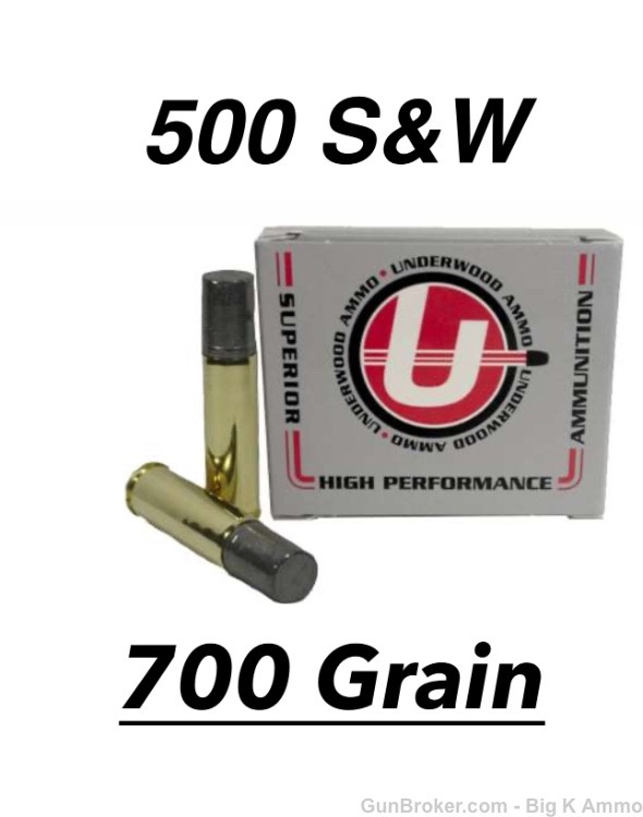 500 S&W 700 Grain 20 Rds Underwood Ammo Deep Penetration 20 Rounds -img-0