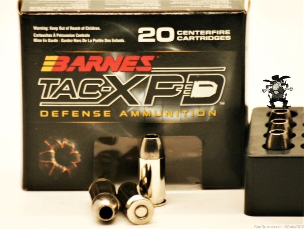 Barnes .380 Auto TAC-XPD JHP 80 Grain Nickle Brass Deadly Expansion 380 20 -img-0