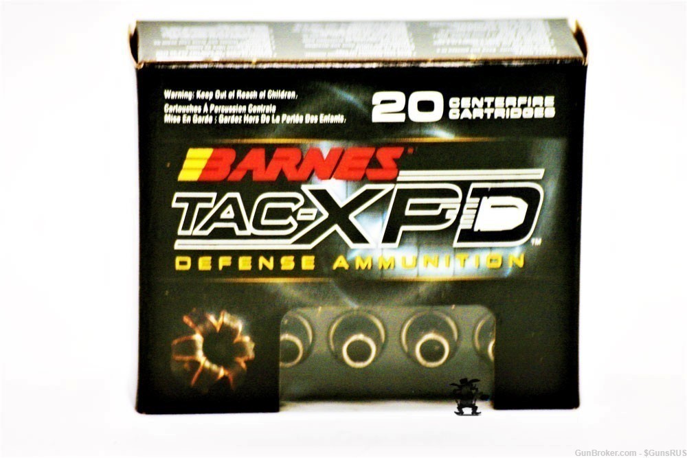 Barnes .380 Auto TAC-XPD JHP 80 Grain Nickle Brass Deadly Expansion 380 20 -img-2