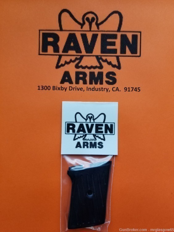 Raven / Phoenix Arms MP-25, P-25 Black Grips (New Model Flip Safety-img-0