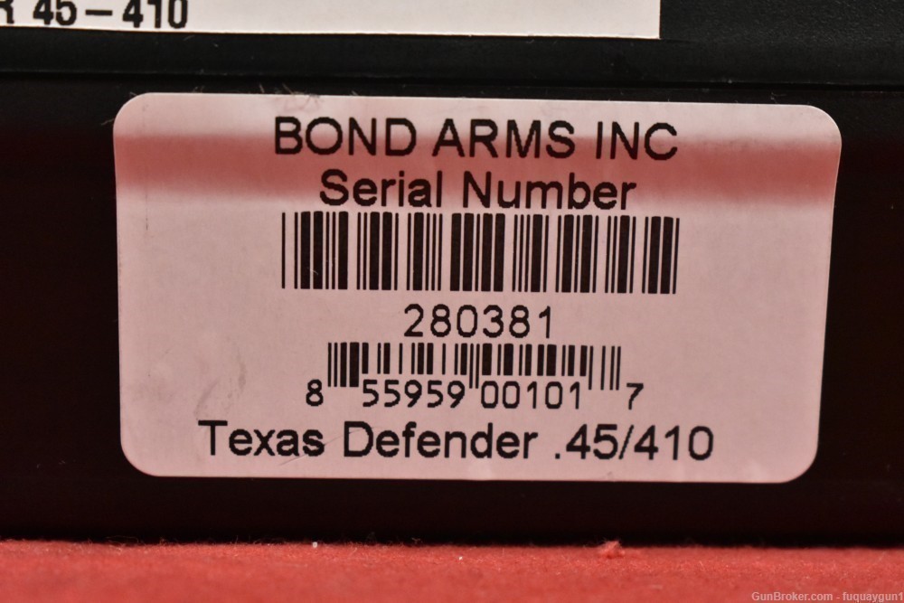 Bond Arms Texas Defender 45LC 410 GA 3" Rosewood Lone Star Grips Defender-img-9
