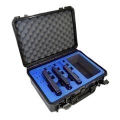 3 Pistol 12 Magazine + Storage DORO Waterproof Case w/ Blue Topguard Foam