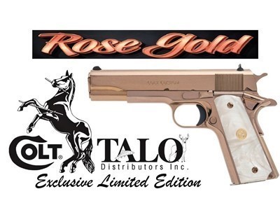 Colt 1911 .38 Super RARE TALO LIMITED EDITION Rose Gold 1of 250 Exclusive