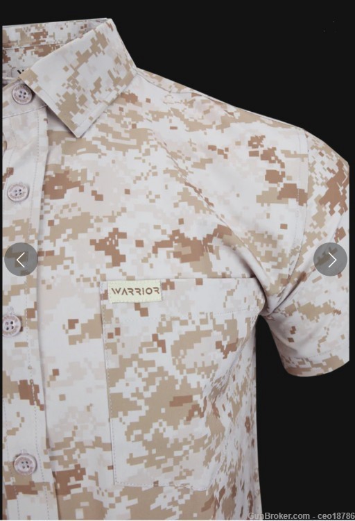 USMC Digital Desert MARPAT style camo button down collared shirt Size XL-img-1