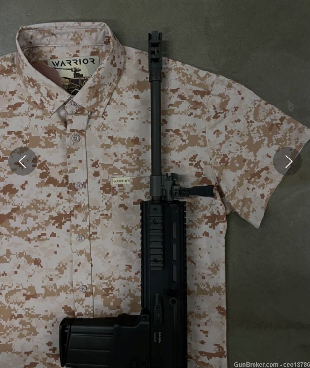 USMC Digital Desert MARPAT style camo button down collared shirt Size XL-img-3