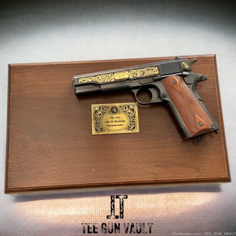 Colt John M Browning Commemorative 45 Pistol 1911 like new !-img-0