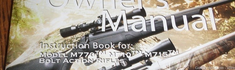 Remington Factory M770 / M710 / M715 Bolt Action Manual-img-1