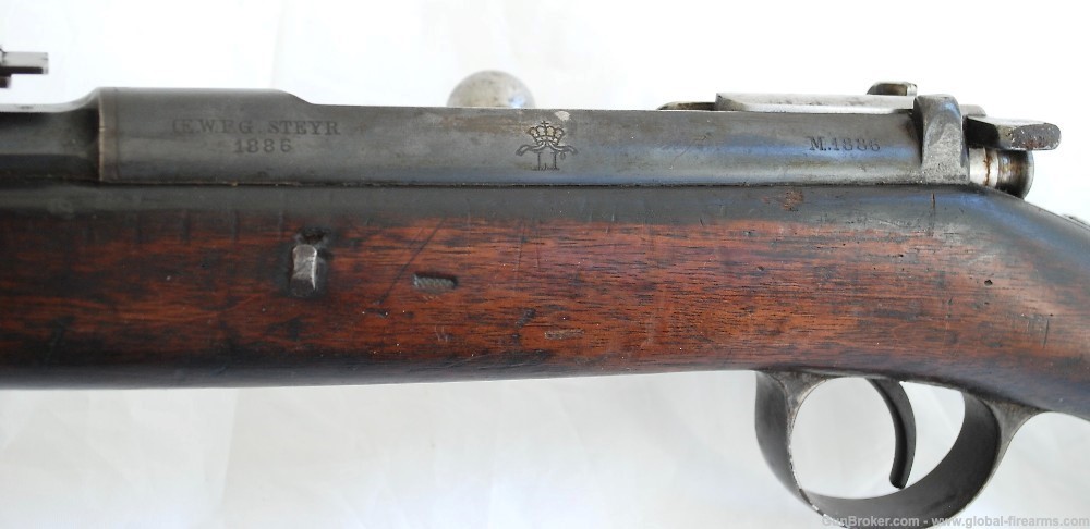 Portuguese Steyr Kropatschek rifle, 8mm cal, Serial # 10-img-8
