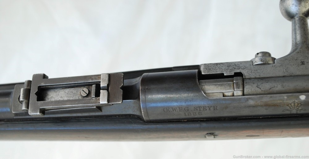 Portuguese Steyr Kropatschek rifle, 8mm cal, Serial # 10-img-11