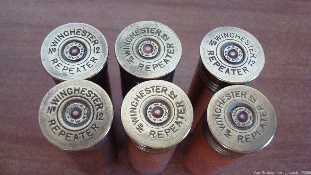 6 Vintage Winchester Repeater 12ga Pumpkin Ball slugs 12 gauge ga win shot-img-0