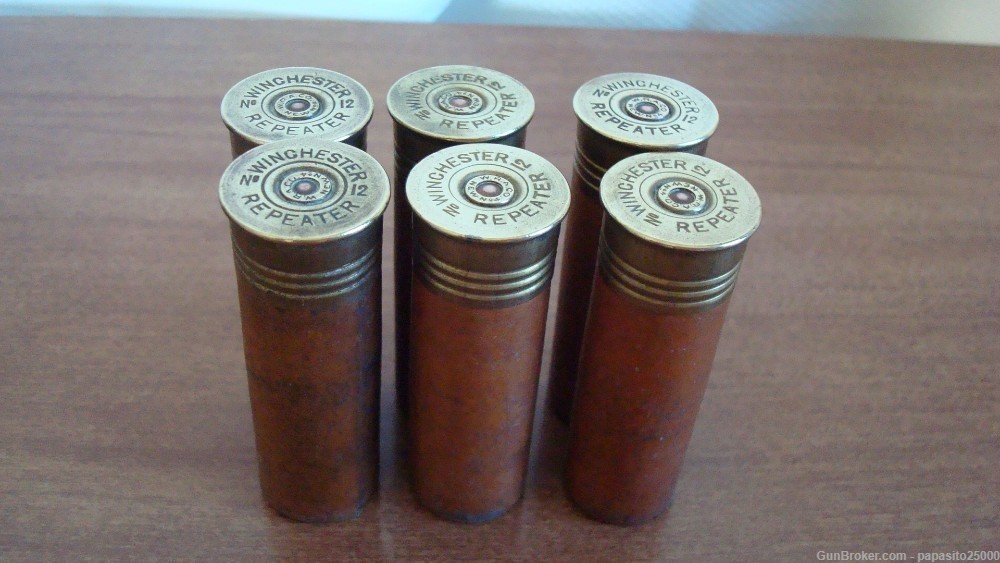 6 Vintage Winchester Repeater 12ga Pumpkin Ball slugs 12 gauge ga win shot-img-1
