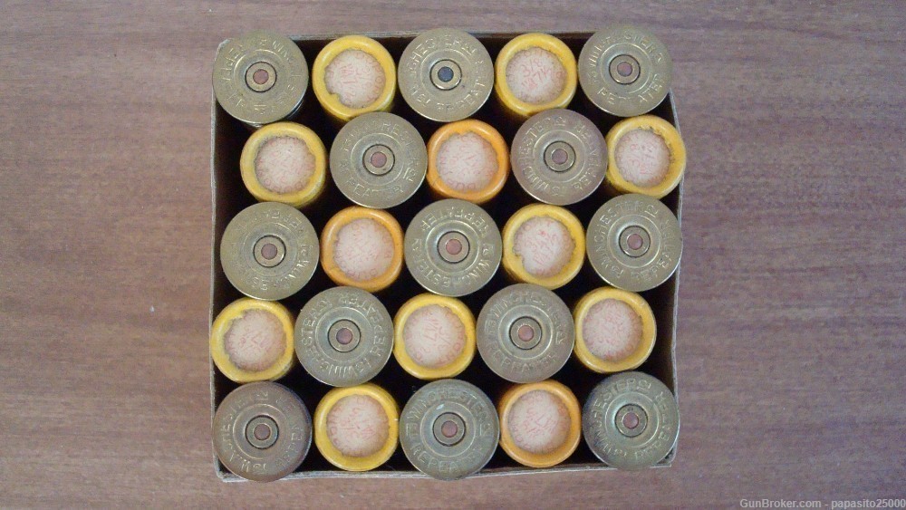 Winchester Repeater Paper Shotshells Full 2pc box vintage 25rds win ammo -img-2