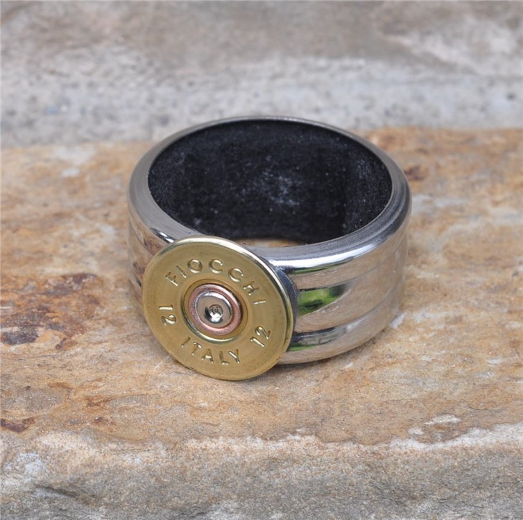 Fiocchi Italy 12 Gauge Shotgun Shell Bullet Wine Bottle Drip Ring Collar-img-0