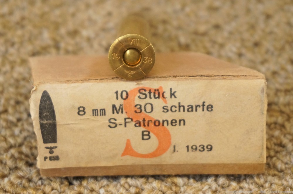German 1939 WWII 8mm M 30 Scharfe S-Patronen Cartridge Stripper Clip Eagle -img-5