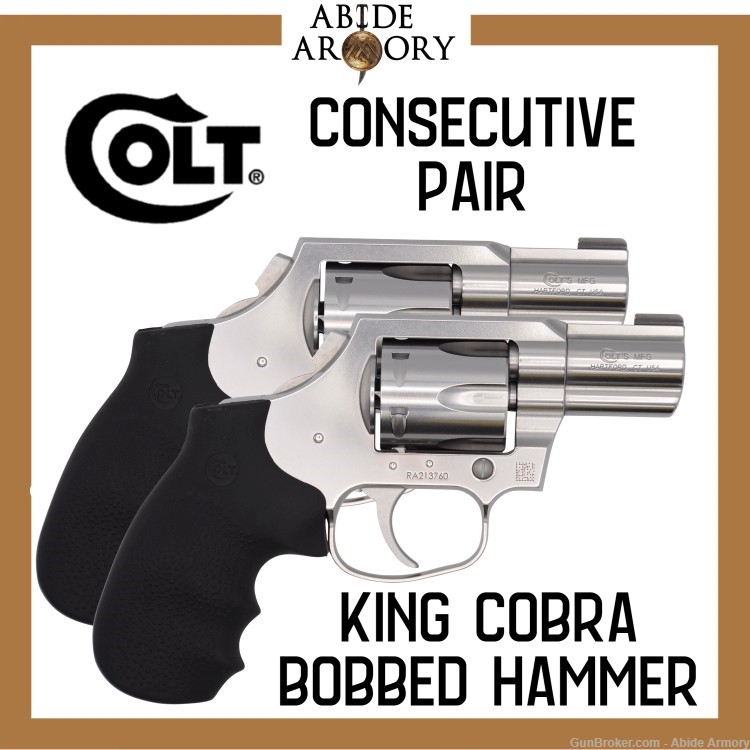 Consecutive Colt King Cobras .357 mag magnum 2" Bobbed Hammer KCOBRA-SB2BB-img-0