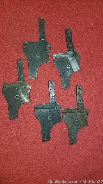 Lot of 5 British NO2 Enfield revolver sideplates orignal parts-img-3