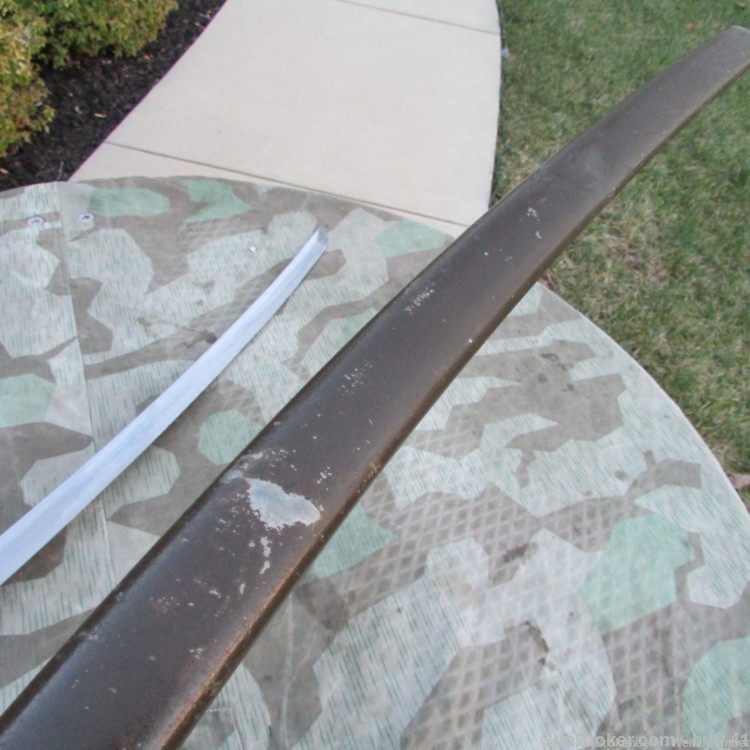 JAPANESE WWII OFFICERS COMBAT KATANA SWORD w/SCABBARD & KNOT (SIGNED BLADE)-img-79