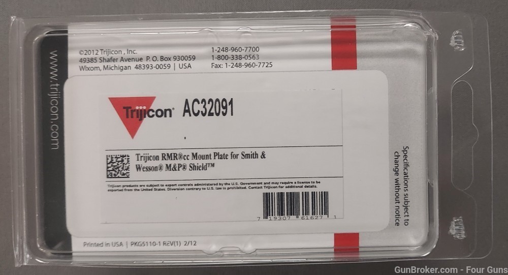 Trijicon RMRcc Dovetail Mount S&W M&P Shield M2.0 Black AC32091-img-1