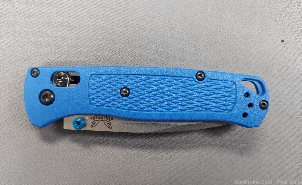 Benchmade Bugout 535 AXIS Manual Open Blue Pocket Knife 3.24" NO CC FEES-img-1