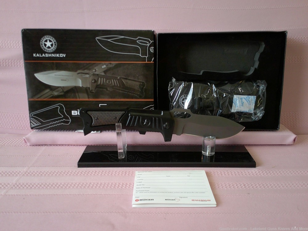 New W/Box Limited Edition 0108 of 1500 Boker Plus Kalashnikov folding knife-img-5