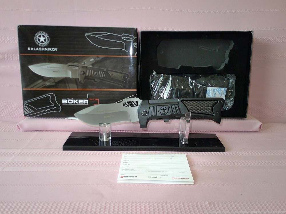New W/Box Limited Edition 0108 of 1500 Boker Plus Kalashnikov folding knife-img-4