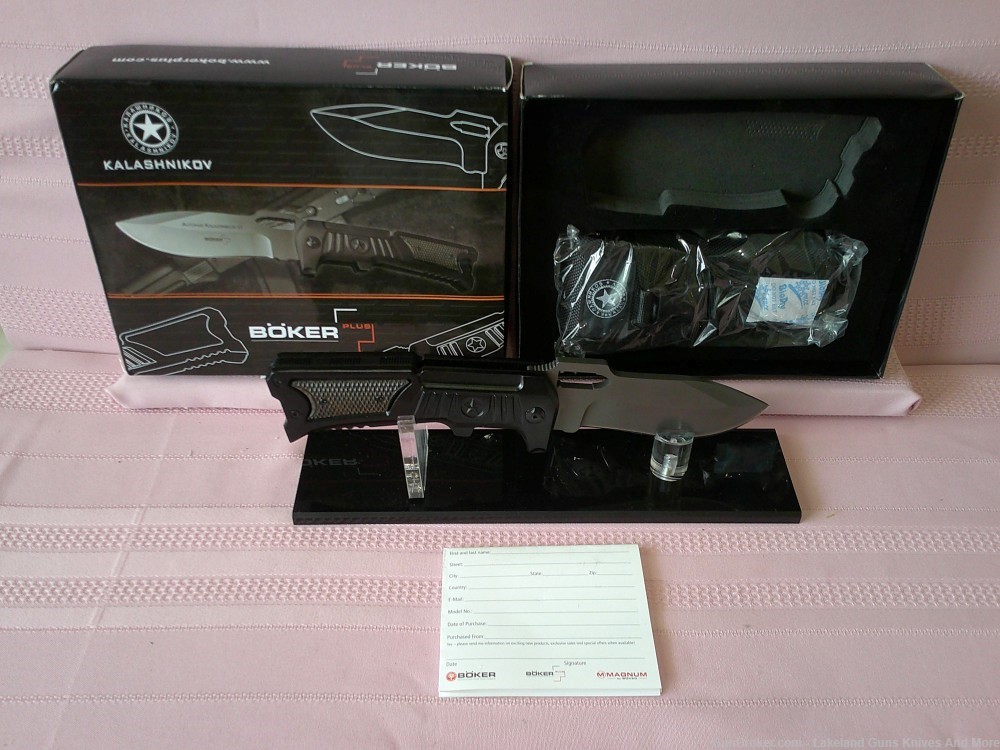 New W/Box Limited Edition 0108 of 1500 Boker Plus Kalashnikov folding knife-img-2