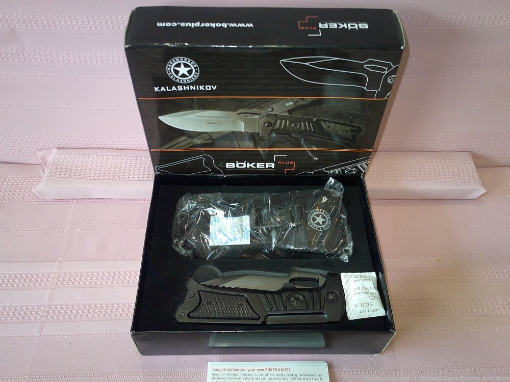 New W/Box Limited Edition 0108 of 1500 Boker Plus Kalashnikov folding knife-img-8