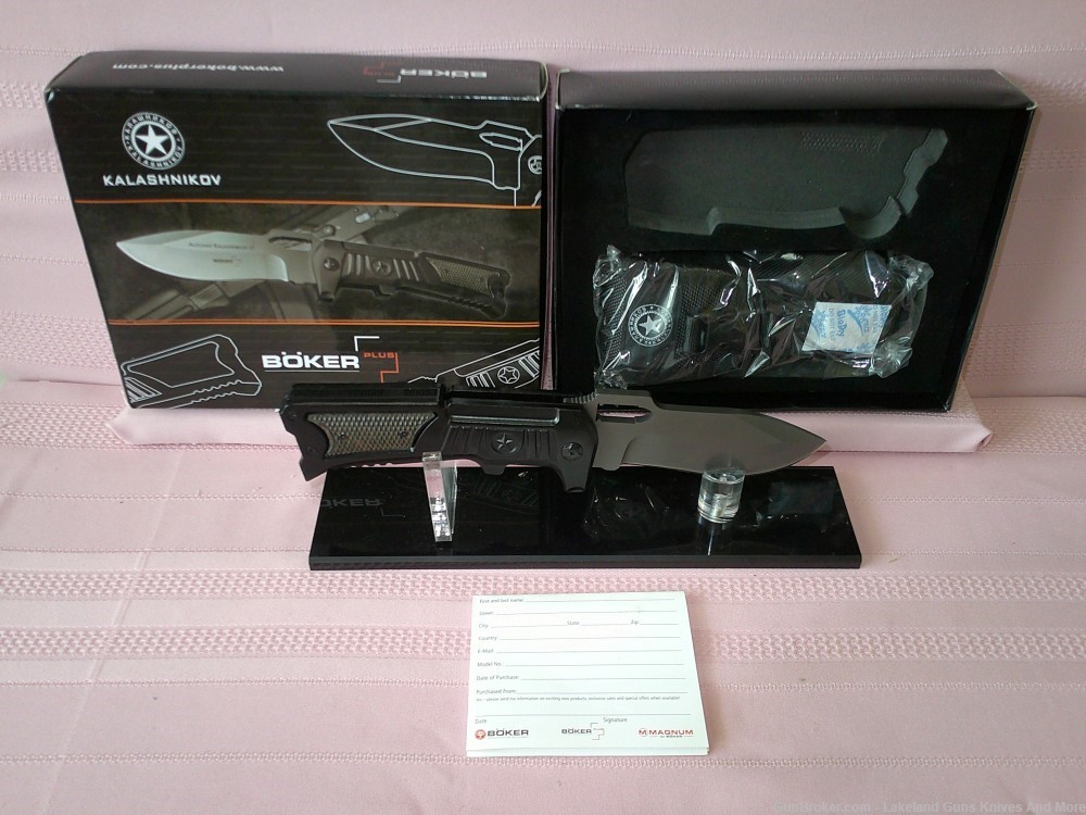 New W/Box Limited Edition 0108 of 1500 Boker Plus Kalashnikov folding knife-img-1
