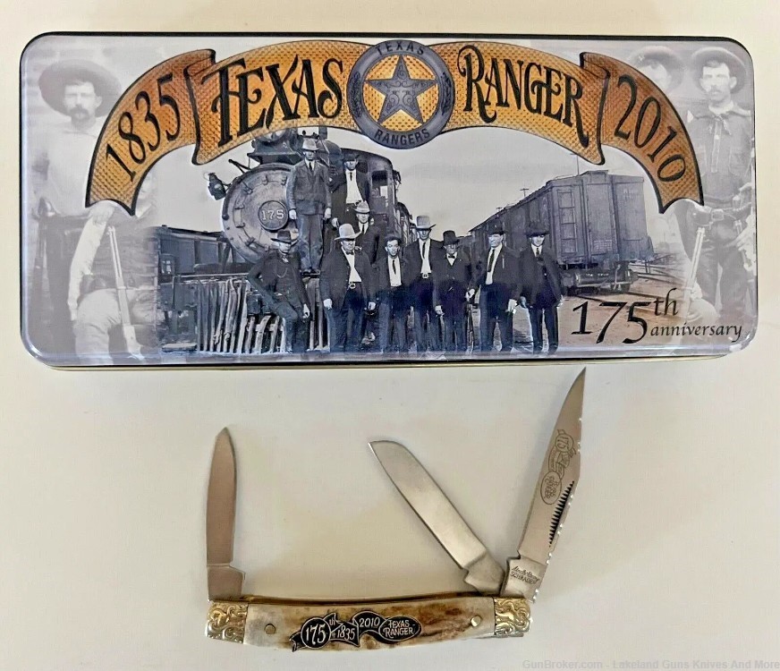 New Still Sealed! Texas Ranger 1835-2010 Schrade 175th. Anniversary Knife!-img-17