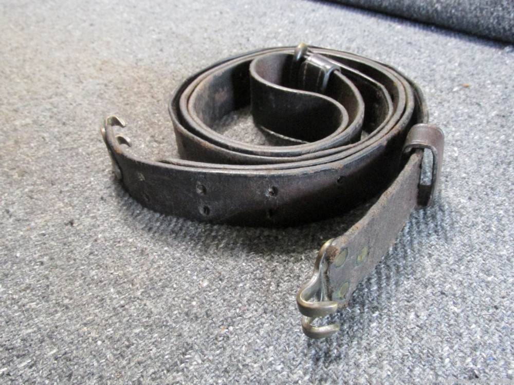 US WWI MODEL 1903 RIFLE LEATHER SLING LF&C DATED 1918 (VERY NICE & COMPLETE-img-0