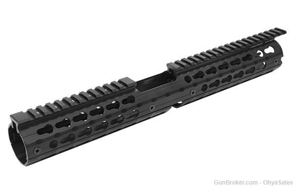 UTG/Leapers PRO Carbine Length Drop-in Quad Rail KeyMod Handguard MTU015SSK-img-2