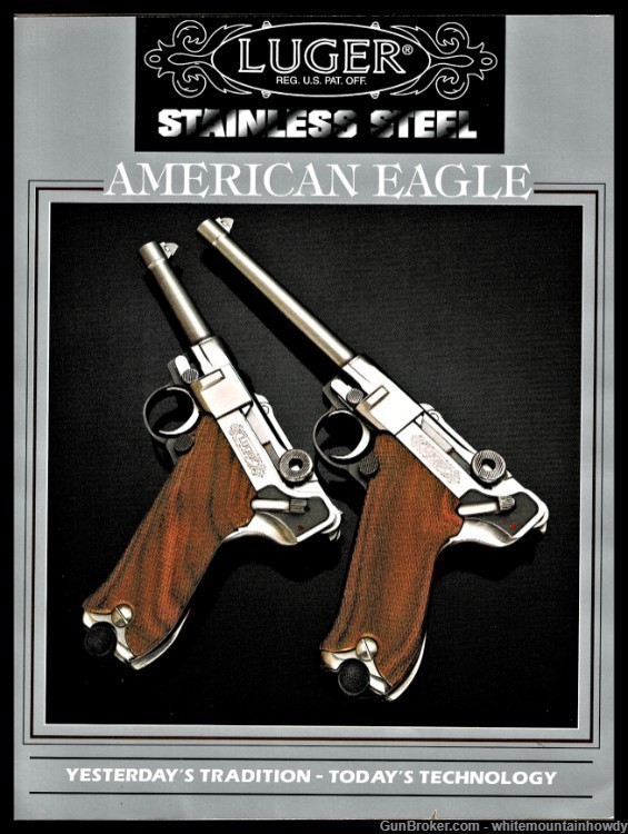 1999 AMERICAN EAGLE LUGER Pistol PRINT AD Collectible Gun Advertising-img-0