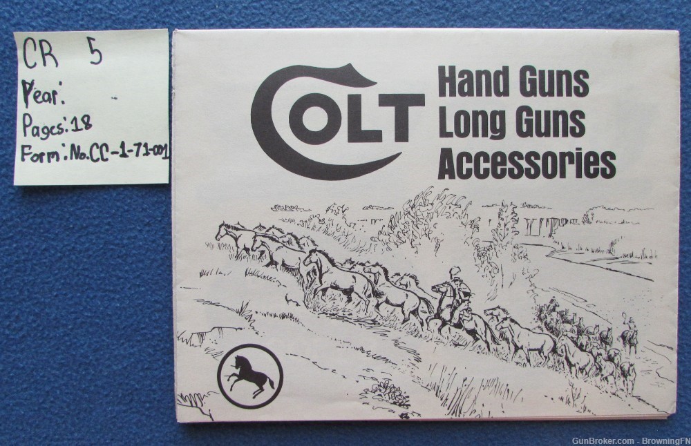 Vintage 1971 Colt All Models Catalog Folder SAA 1911 Python etc.-img-0