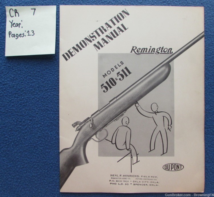 Vintage Remington Model 510 511 Demonstration Manual-img-0