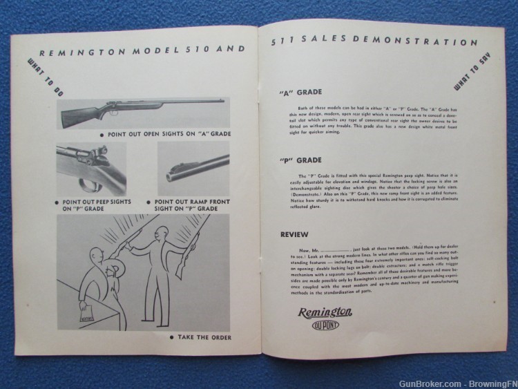 Vintage Remington Model 510 511 Demonstration Manual-img-2