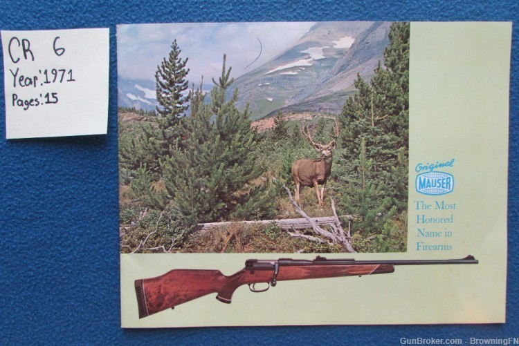Vintage 1969 Mauser Rifle Catalog All Models for Year Pictured.......-img-0
