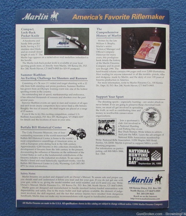 Vintage 1998 Marlin Catalog All Models Listed-img-3
