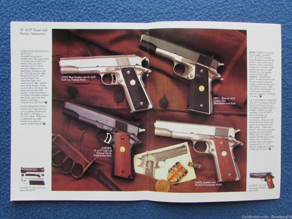 Vintage Colt 1986 All Models Catalog SAA 1911 Python etc.-img-2