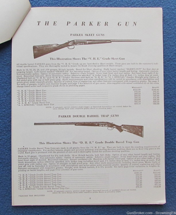 Original 1940 Remington Parker Dealer Price Sheet List-img-2