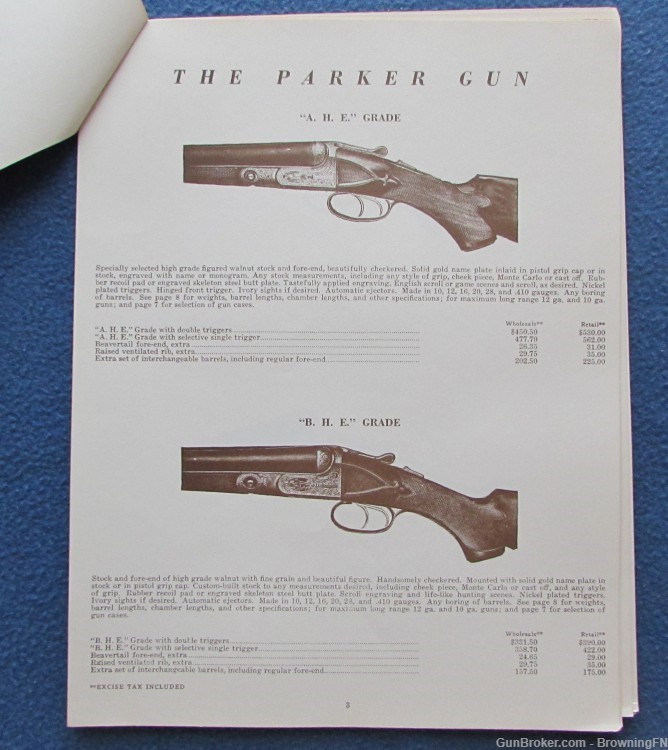 Original 1940 Remington Parker Dealer Price Sheet List-img-1