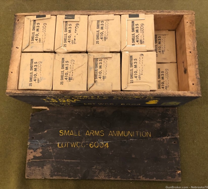 Original Korean War 450 round crate Winchester WCC M35 .410 survival ...