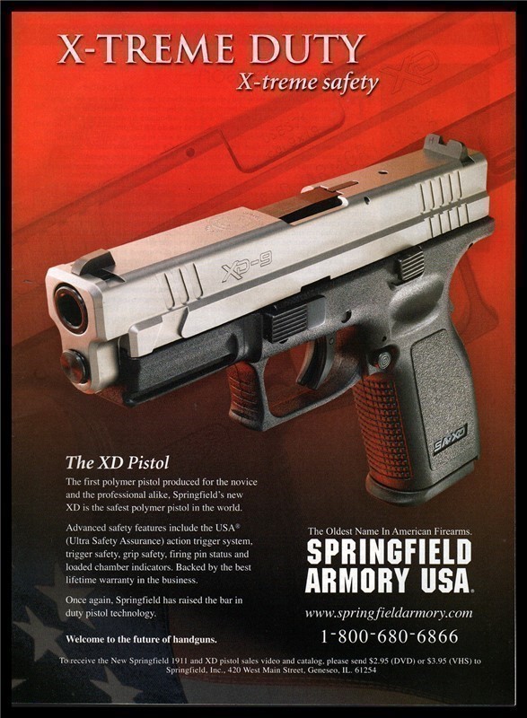 2004 SPRINGFIELD ARMORY XD Pistol Print AD-img-0