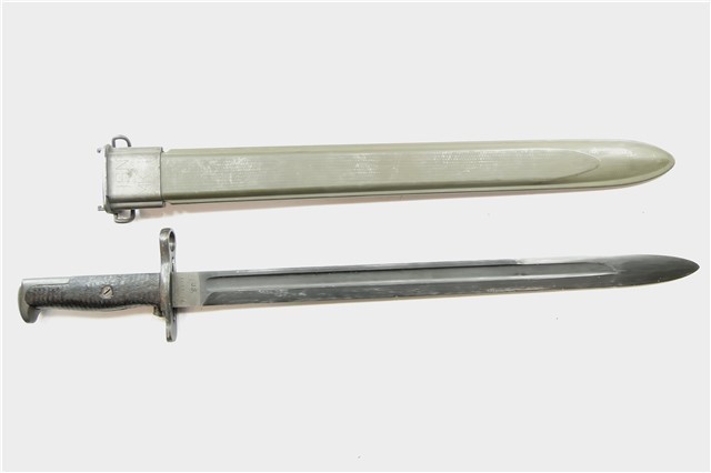US SPRINGFIELD ARMORY MODEL 1905 BAYONET WITH SCABBARD DATED 1920-img-0
