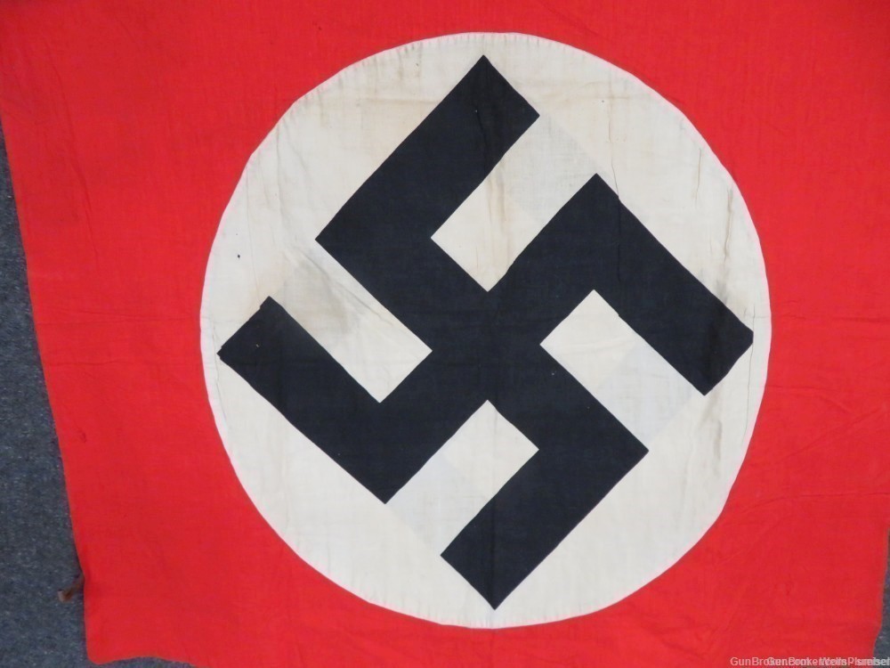 GERMAN WWII NSDAP NATIONAL FLAG ORIGINAL PRE-1945 (NICE DISPLAY SIZE)-img-1