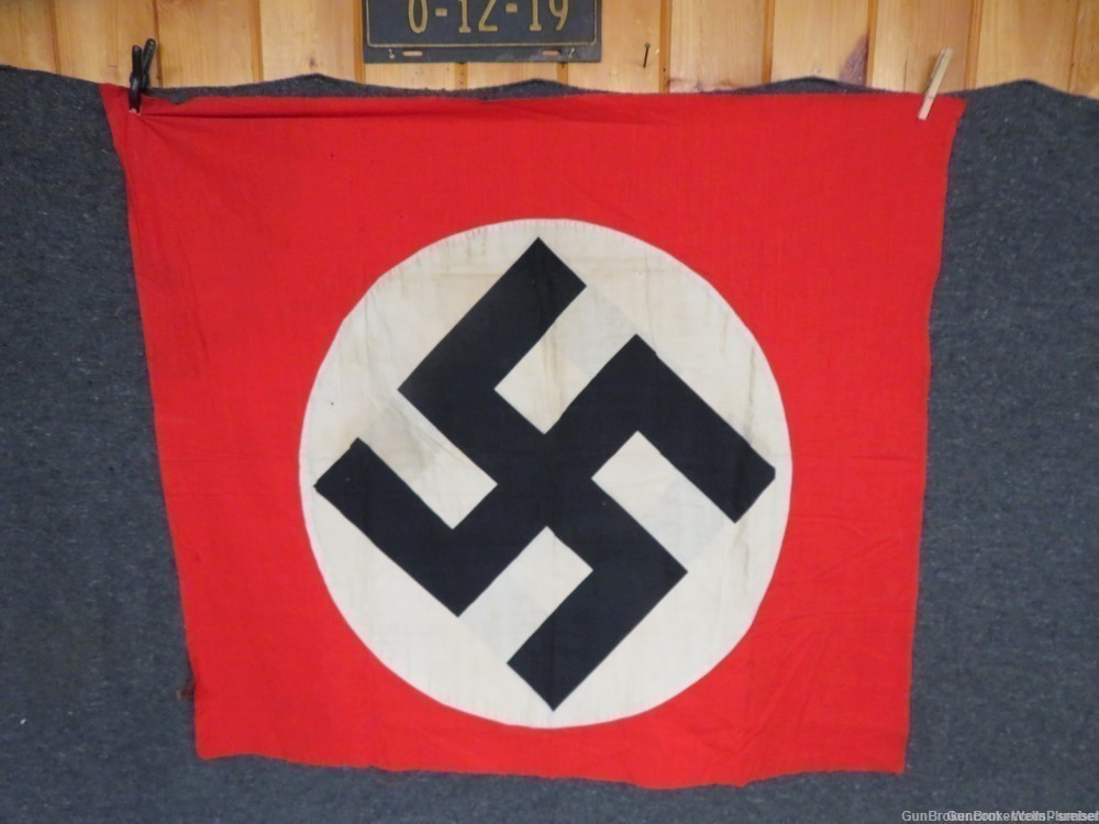 GERMAN WWII NSDAP NATIONAL FLAG ORIGINAL PRE-1945 (NICE DISPLAY SIZE)-img-7