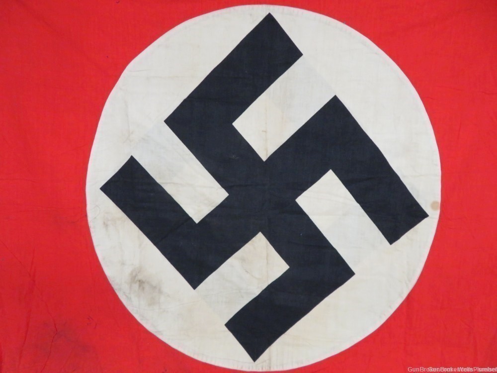GERMAN WWII NSDAP NATIONAL FLAG ORIGINAL PRE-1945 (NICE DISPLAY SIZE)-img-5